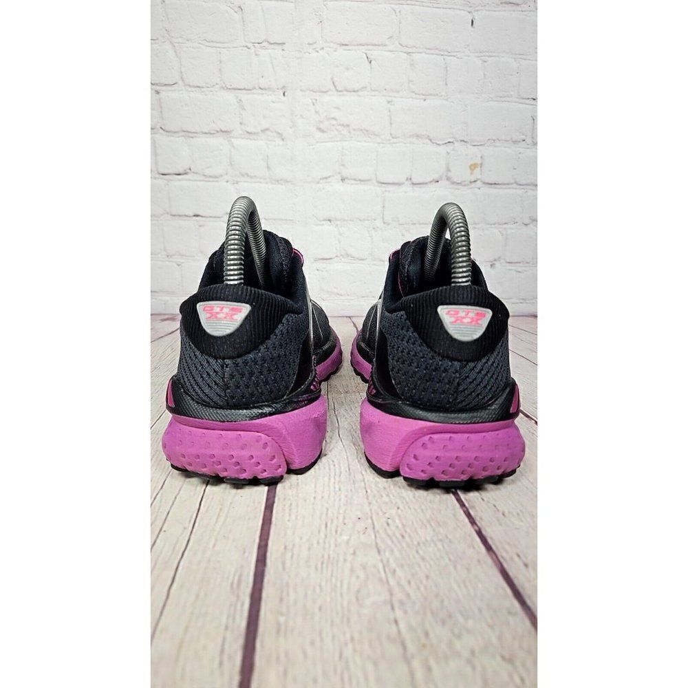 Brooks Adrenaline 20 Ebony Black Purple Athletic Running Shoes Women's Size 6 - Picture 5 of 7
